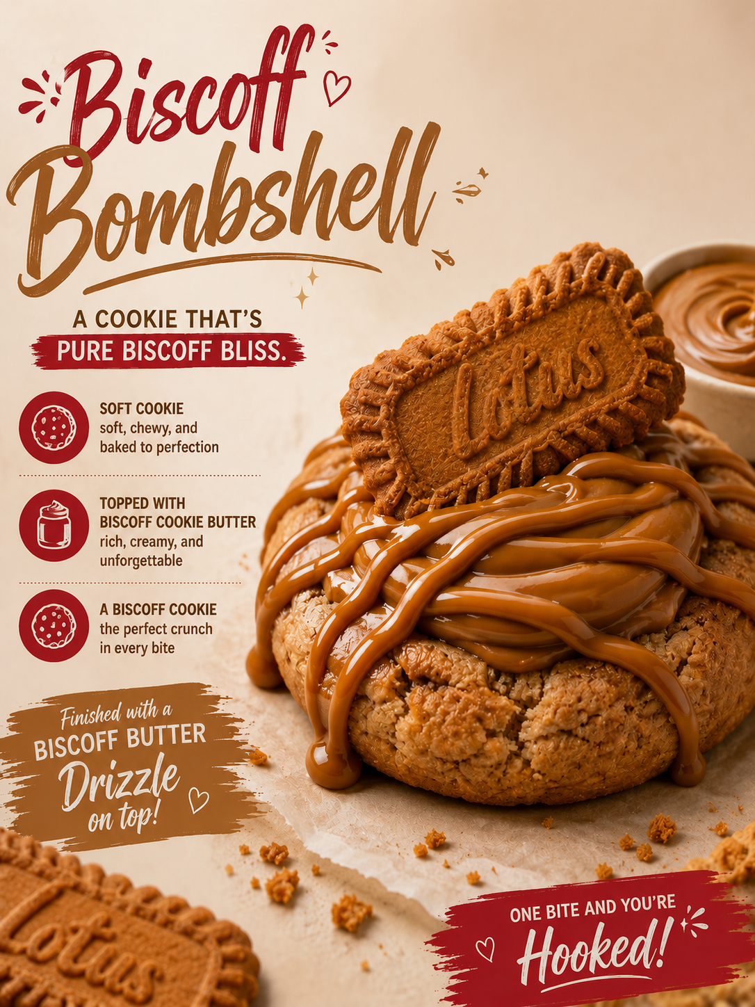 Biscoff Bombshell Cookie