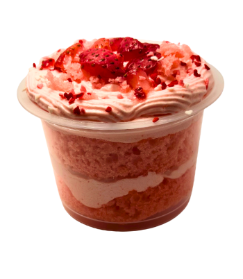 Strawberries & Cream Cheese Cake Cup